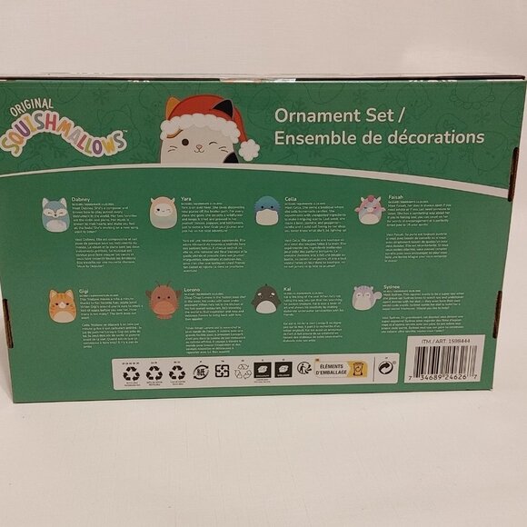 Squishmallows HOLIDAY BRIGHT COLLECTION Ornament Set of 8 - Picture 3 of 3